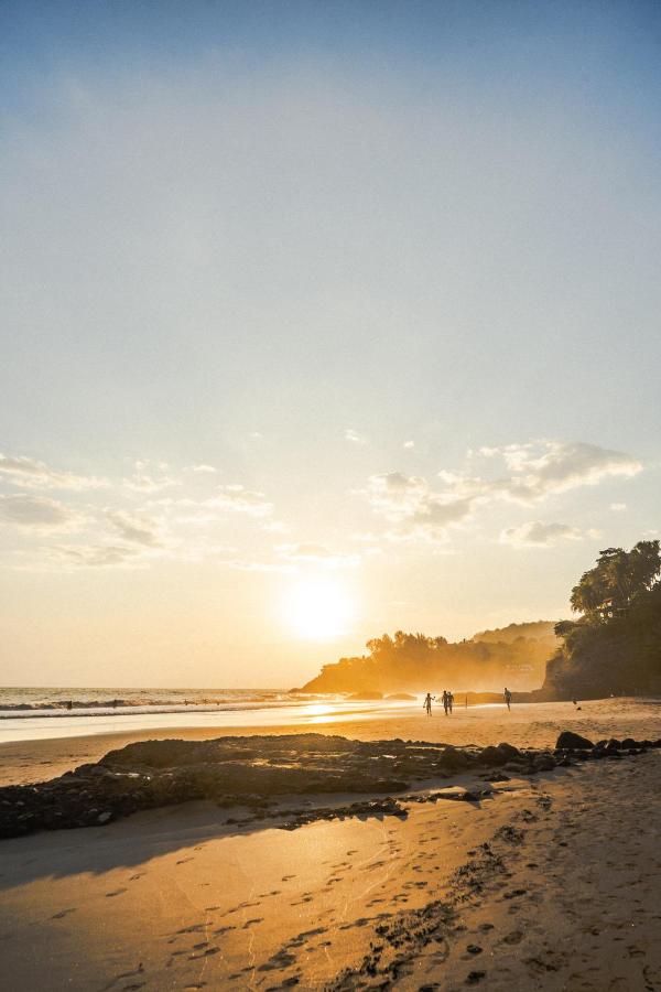 Sunset on the beach in El Zonte El Salvador during a small group trip.